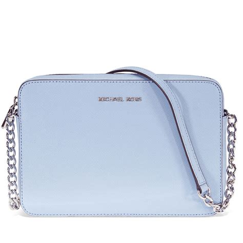 michael michael kors jet set crossbody pale blue|michael kors jet set logo.